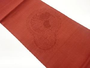 手織り紬汕頭相良刺繍華文に花々模様袋帯